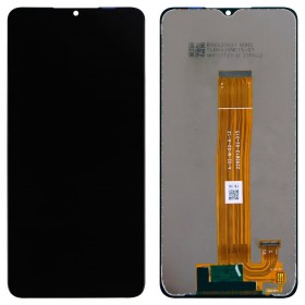 Дисплей для Samsung A022 (A022F/DS) Galaxy А02 2021, M022 Galaxy M02, M127 Galaxy M12 2021 с тачскрином в сборе, a-02-m-02-a-12, ips (tft),  цвет черный, без рамки