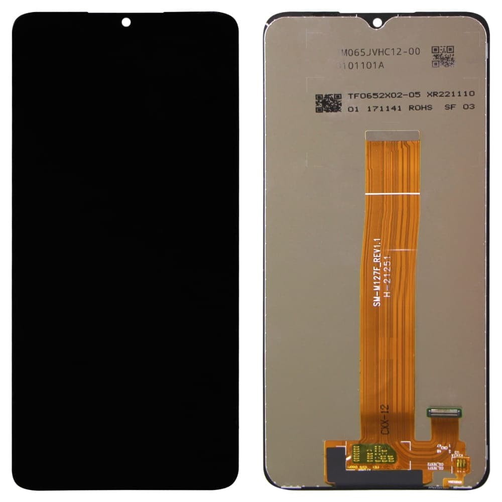 Дисплей для Samsung A022F /DS Galaxy А02 2021, M022 Galaxy M02, M127 Galaxy M12 2021 S6531I3F1_Rev1.1 з тачскріном, чорний, оригінал з заміненим склом фото 1