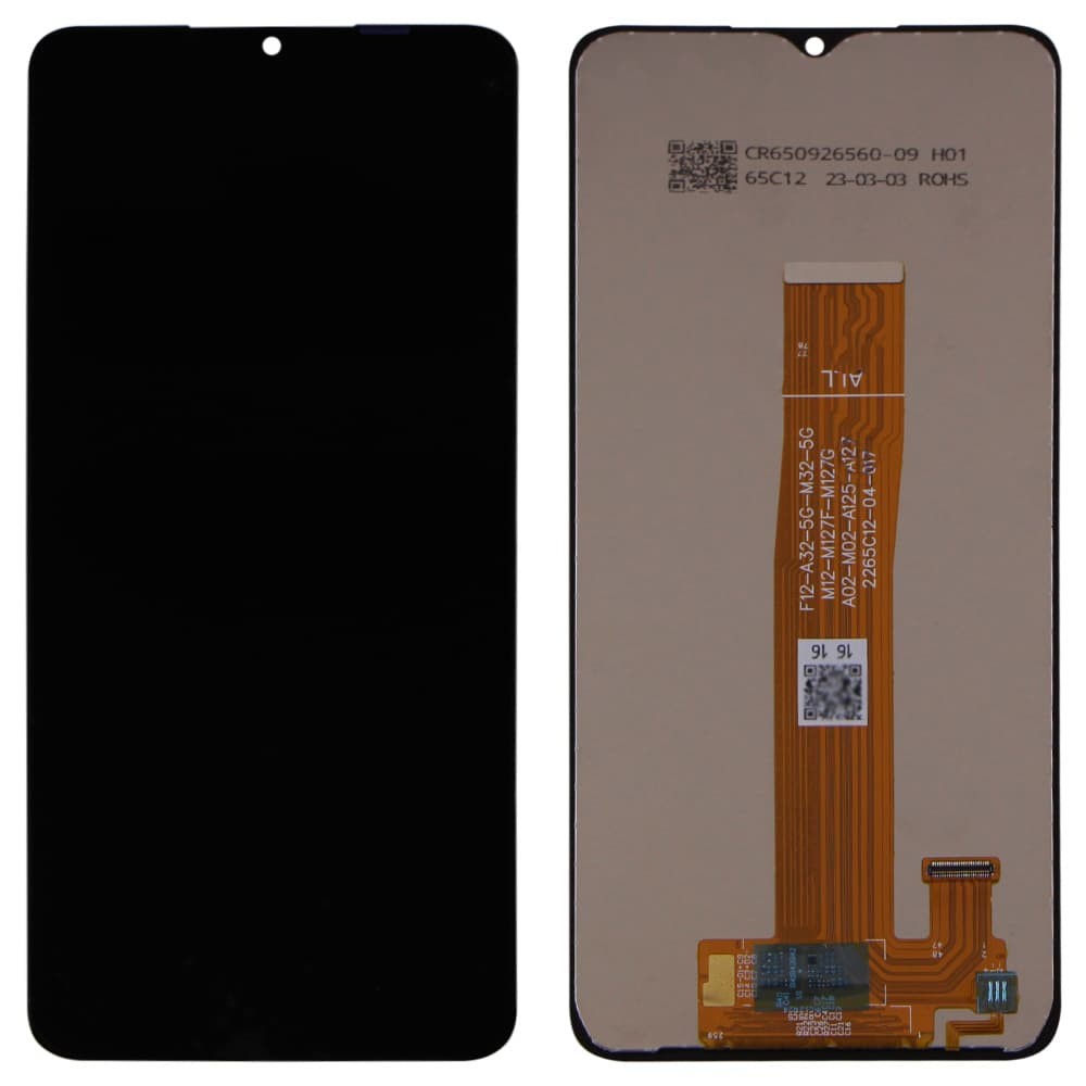 Дисплей для Samsung A022F /DS Galaxy А02 2021, M022 Galaxy M02, M127 Galaxy M12 2021 Rev All с тачскрином в сборе, цвет черный, IPS(TFT) фото 1