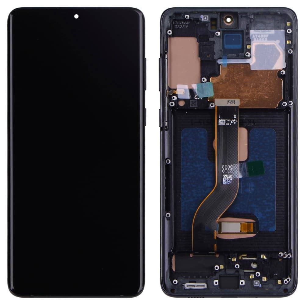 Дисплей для Samsung G985F Galaxy S20 Plus з тачскріном і рамкою, чорний, IPS фото 1