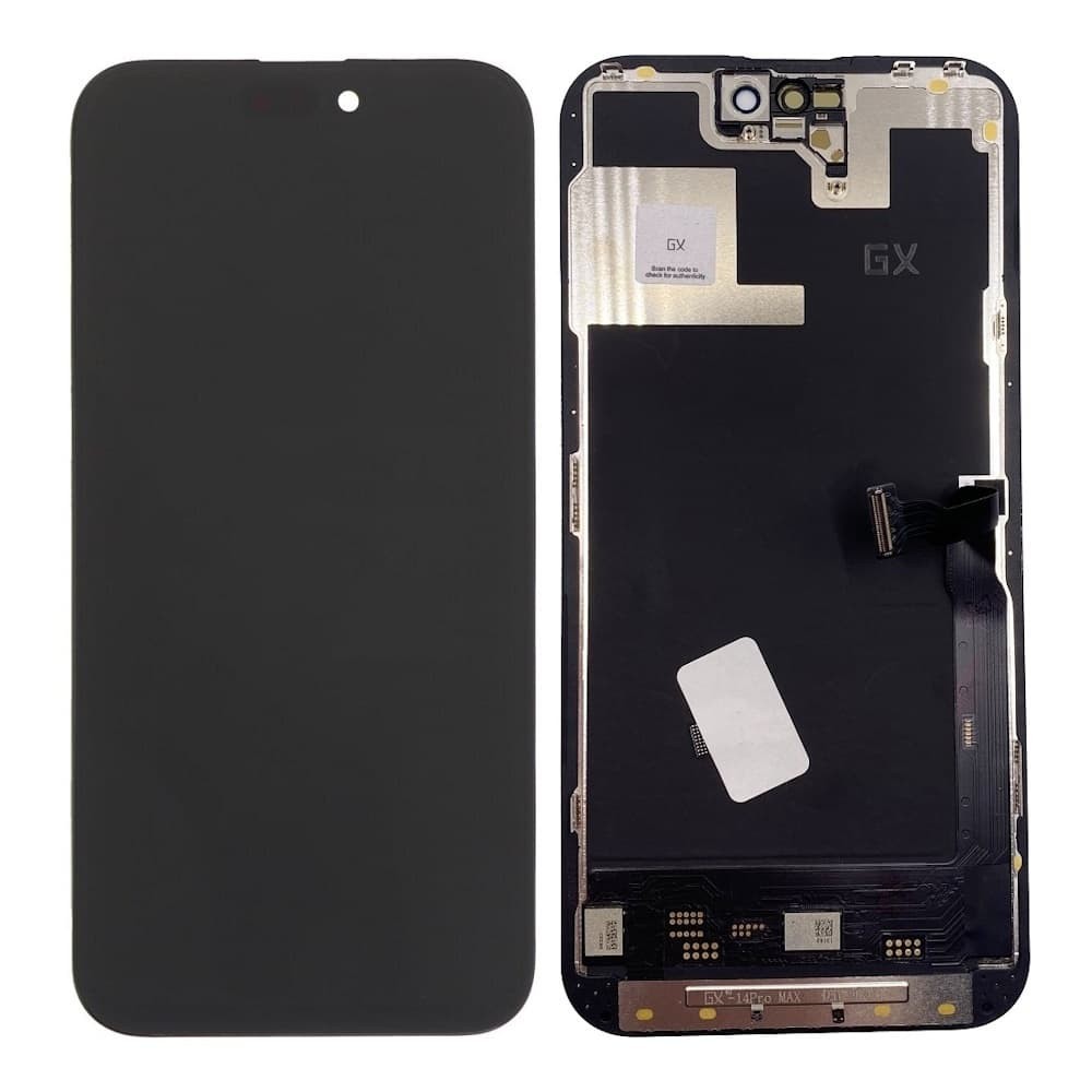 Дисплей для iPhone 14 Pro Max (6.7), з тачскріном в зборі, колір чорний, OLED GX фото 1