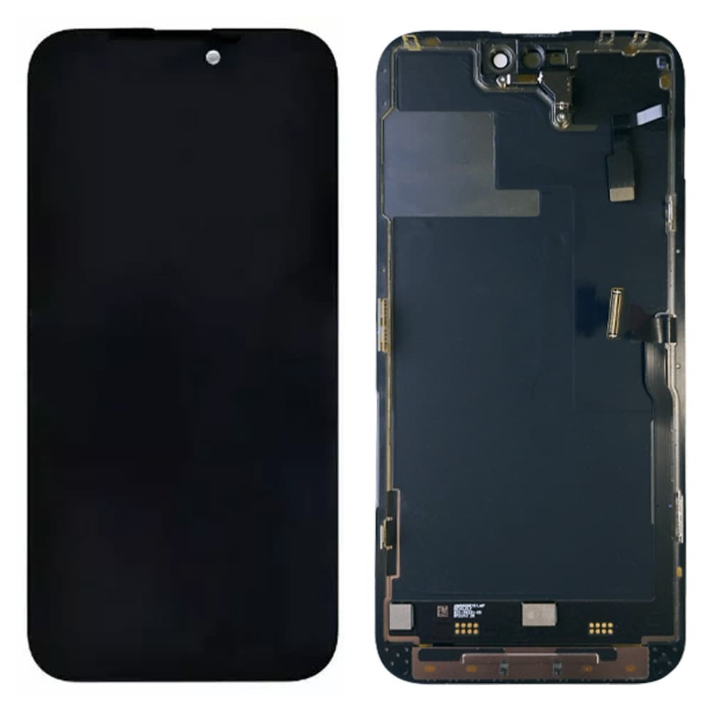 Дисплей для iPhone 14 Pro Max (6.7), с тачскрином в сборе, цвет черный, оригинал с разбора фото 1