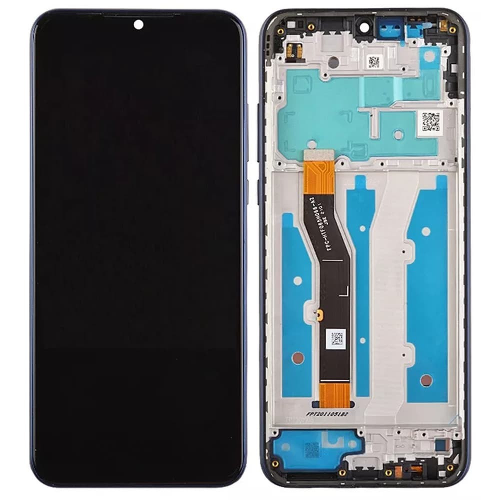 Дисплей для Motorola XT2093 Moto G Play 2021, с тачскрином и рамкой, синий фото 1