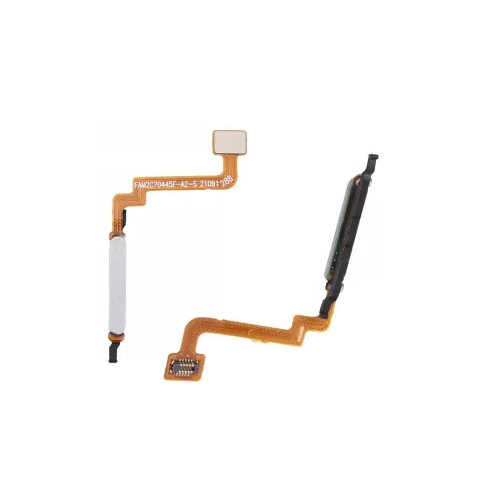 Шлейф для Xiaomi Redmi 10 4G/ Redmi 10 2022, з Touch ID, колір білий фото 1