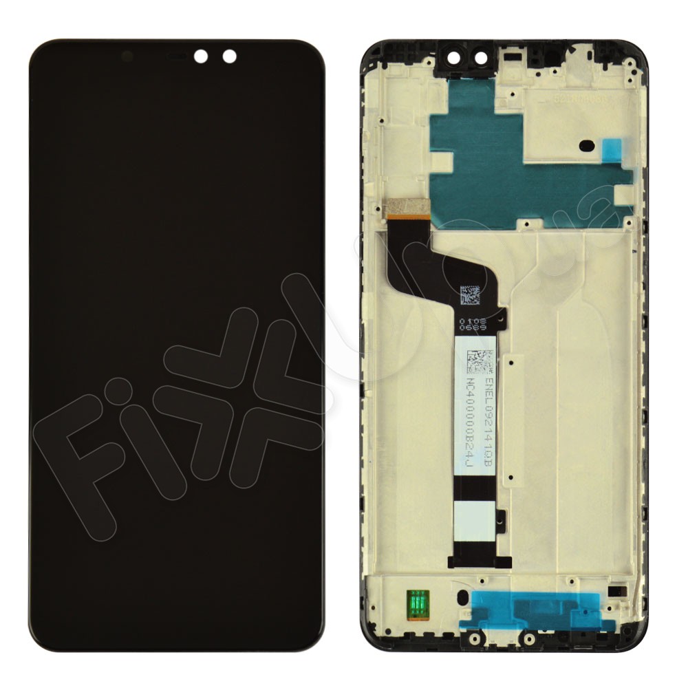 Дисплей для Xiaomi Redmi Note 6 Pro з тачскрином та рамкою в зборі, колір чорний, оригінал, уцінка фото 1