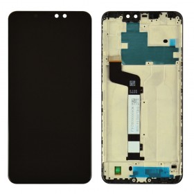 Дисплей для Xiaomi Redmi Note 6 Pro с тачскрином в сборе, оригинал,  цвет черный, с рамкой