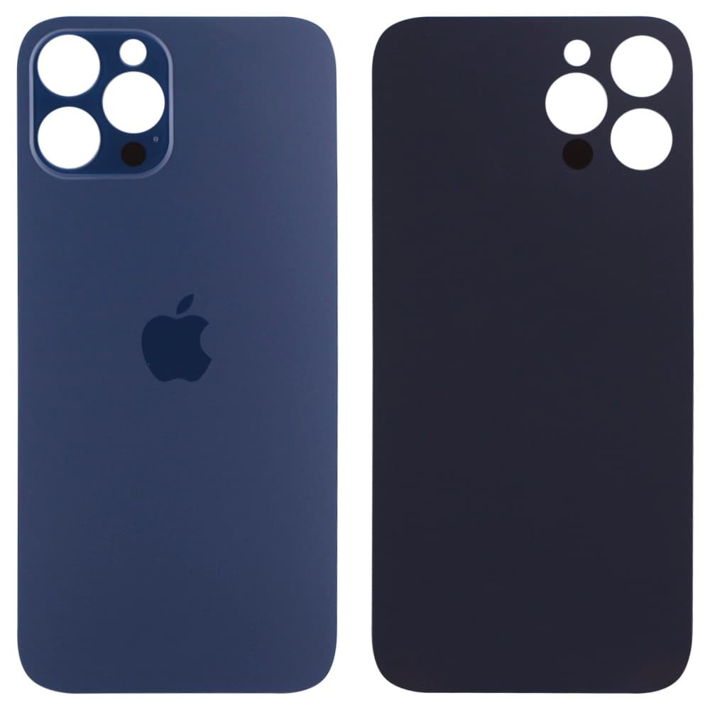 Задня кришка для iPhone 12 Pro Max, колір синій, з великим отвором під камеру фото 1
