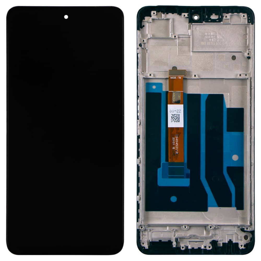 Дисплей для Realme C55, с тачскрином и рамкой в сборе, цвет черный фото 1