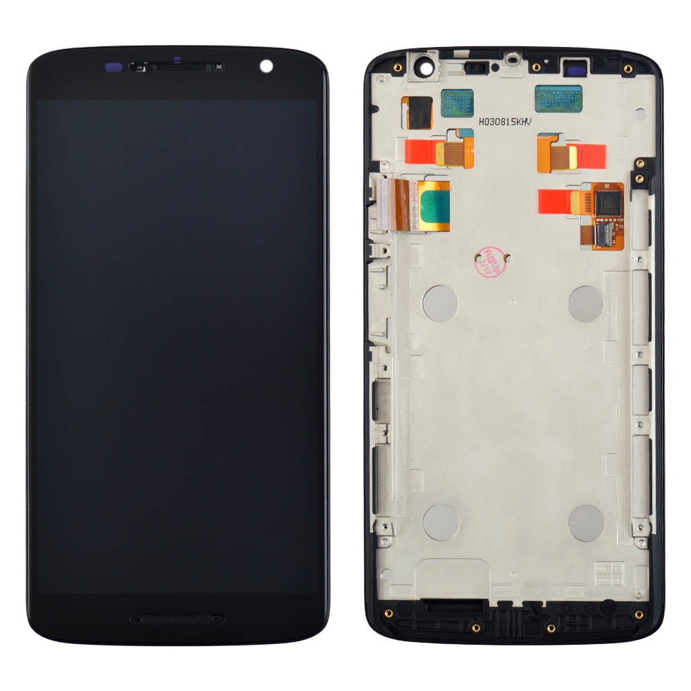 Дисплей Motorola XT1562/XT1561/XT1563 з тачскрином та рамкою в зборі, колір чорний фото 1