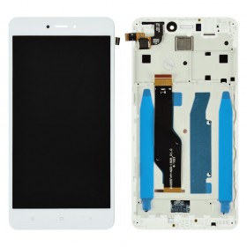 Дисплей для Xiaomi Redmi Note 4, Redmi Note 4X Snapdragon 625 с тачскрином в сборе, #bv055fhm-n00-1909_r1.0,  цвет белый, оригинал, с рамкой