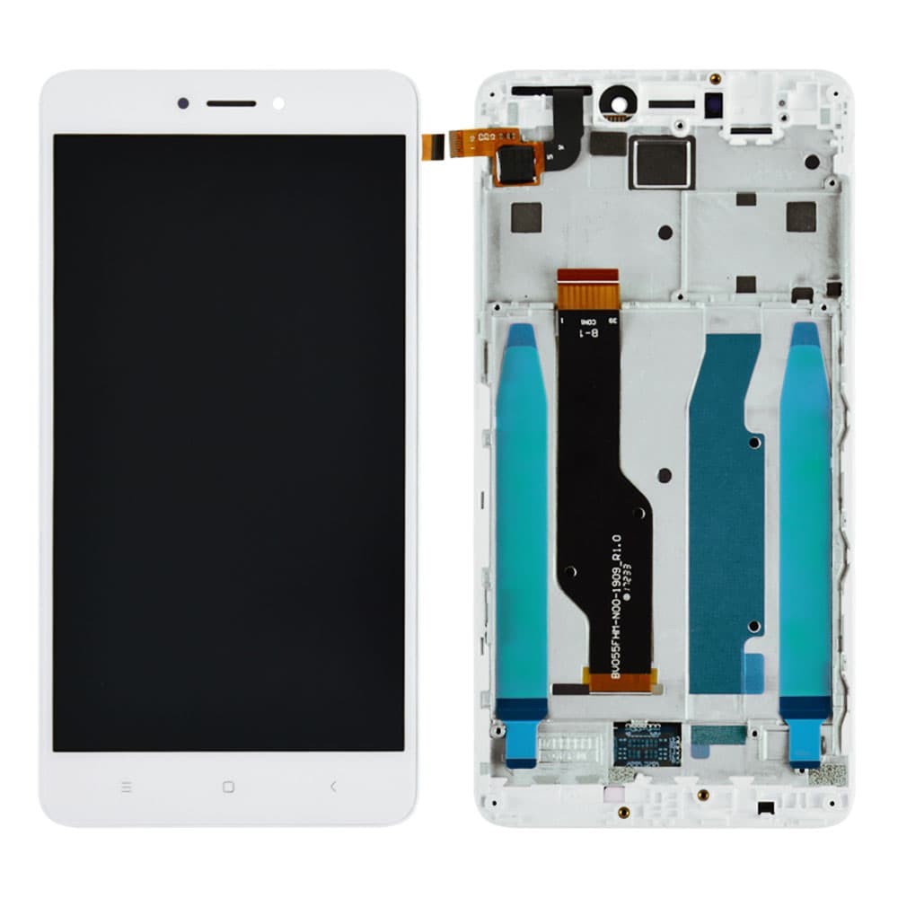 Дисплей для Xiaomi Redmi Note 4, 4X Snapdragon 625 з тачскрином та рамкою в зборі, колір білий, оригінал із заміненим склом фото 1