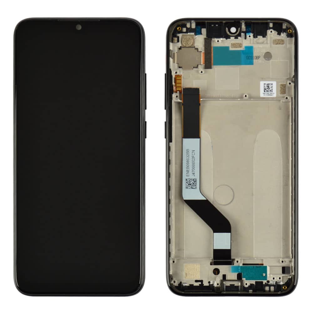 Дисплей для Xiaomi Redmi Note 7, Note 7 Pro с тачскрином и рамкой в сборе, цвет черный, оригинал, уценка фото 1