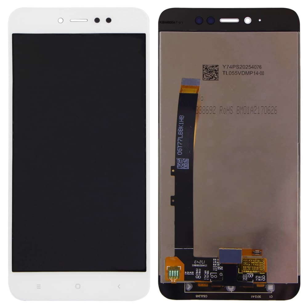 Дисплей для Xiaomi Redmi Note 5A Prime, Redmi Y1 с тачскріном в зборі, колір білий, оригінал фото 1