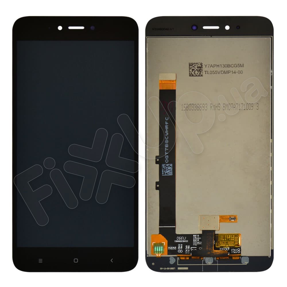 Дисплей для Xiaomi Redmi Note 5A, Y1 Lite з тачскрином у зборі, колір чорний, оригінал із заміненим склом фото 1