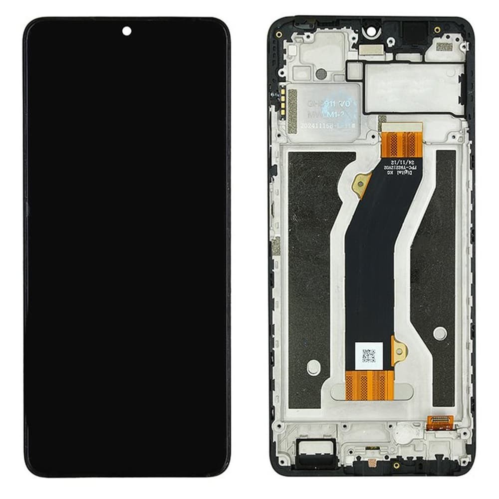 Дисплей для ZTE Nubia V70, с тачскрином и рамкой, черный фото 1