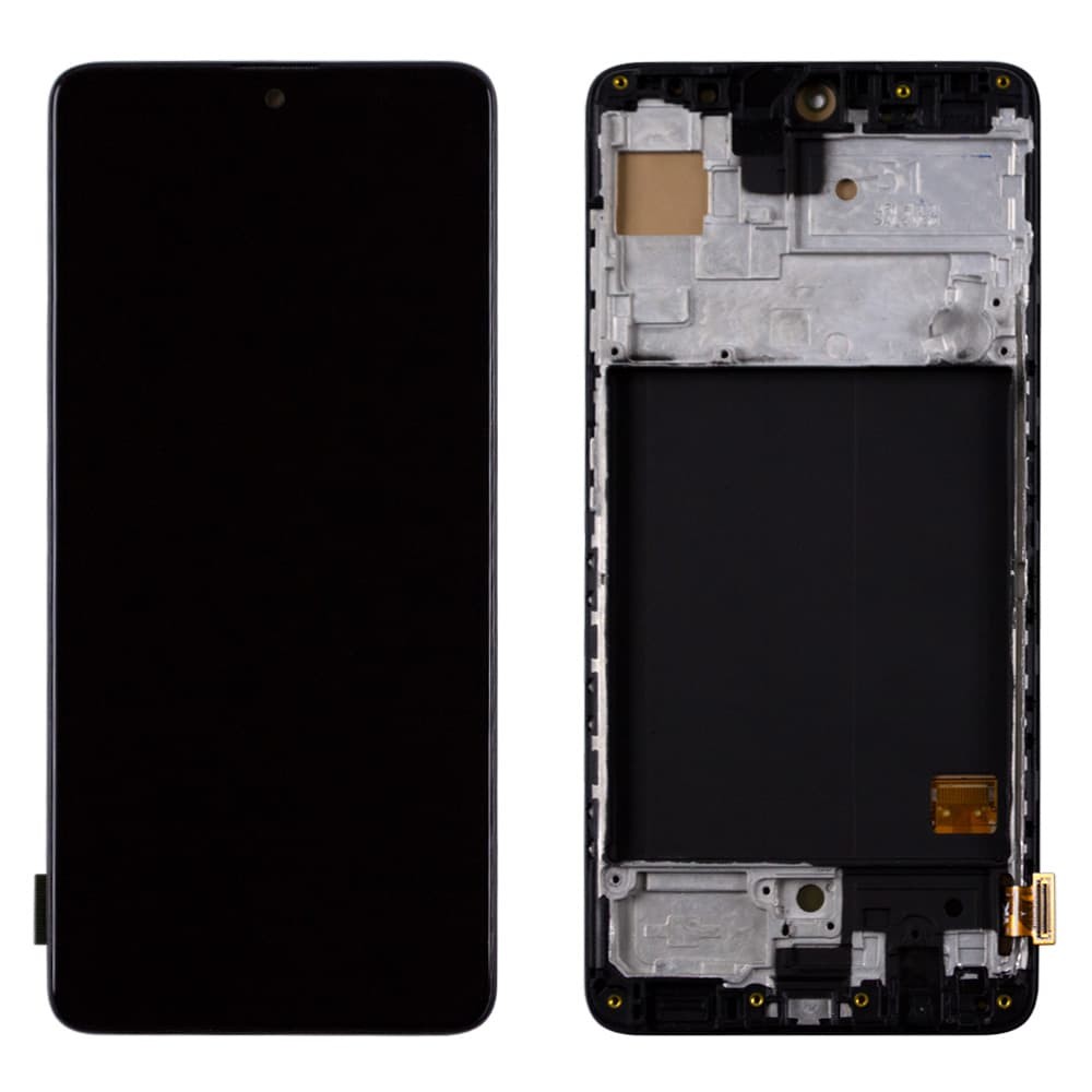 Дисплей для Samsung A515F /DS Galaxy A51 з тачскріном і рамкою в зборі, колір чорний, OLED, уцінка фото 1
