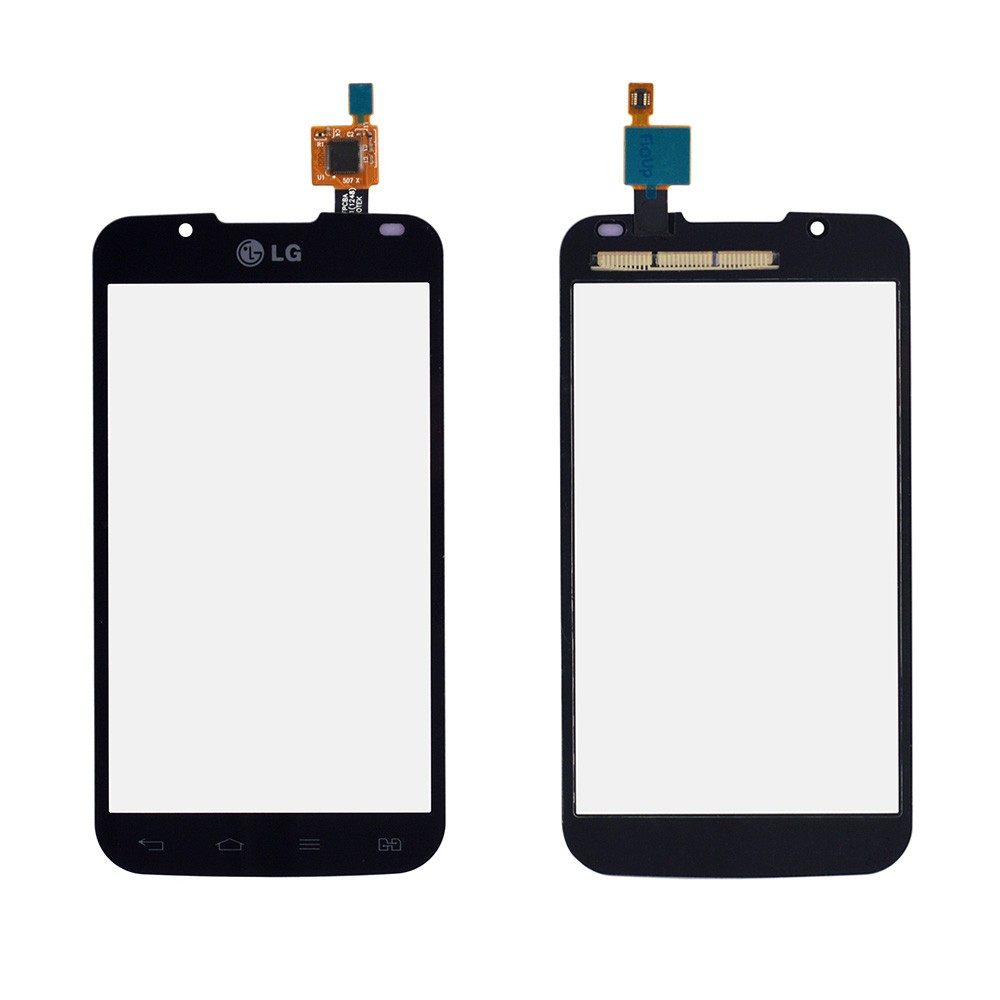 Тачскрин LG P715 Optimus L7 2, маленька мікросхема, колір чорний, на 2 sim карти фото 1