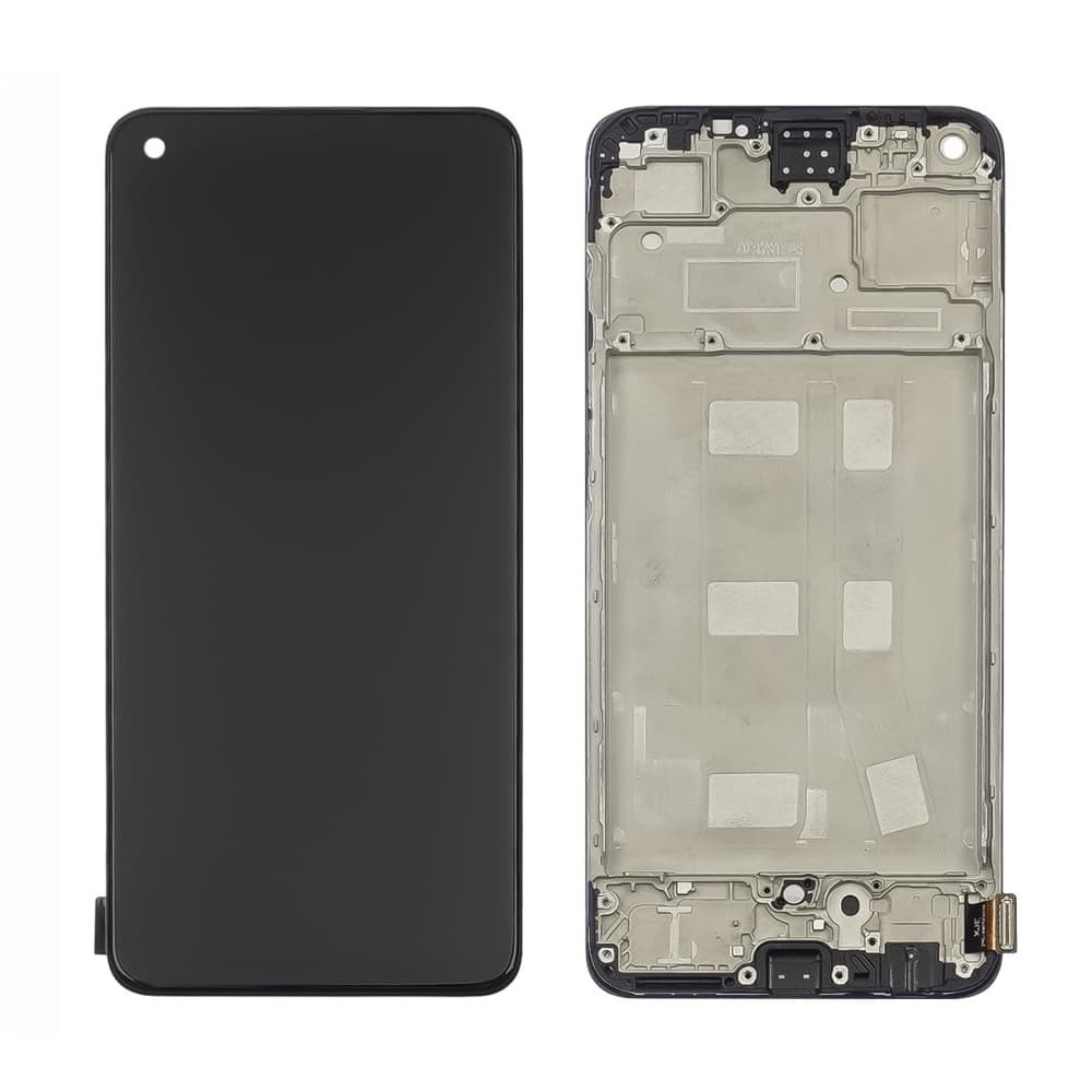 Дисплей для Oppo A78 4G, з тачскріном і рамкою в зборі, колір чорний, IPS фото 1