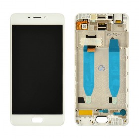 Дисплей Meizu M6 с тачскрином в сборе,  цвет белый, оригинал, с рамкой