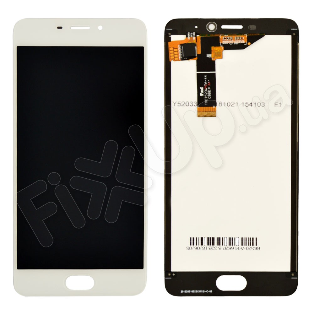 Дисплей для Meizu M6 с тачскрином в сборе, цвет белый, оригинал, уценка фото 1