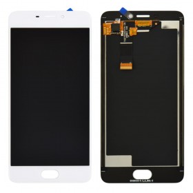 Дисплей Meizu M6 с тачскрином в сборе, оригинал замененное стекло,  цвет белый, без рамки