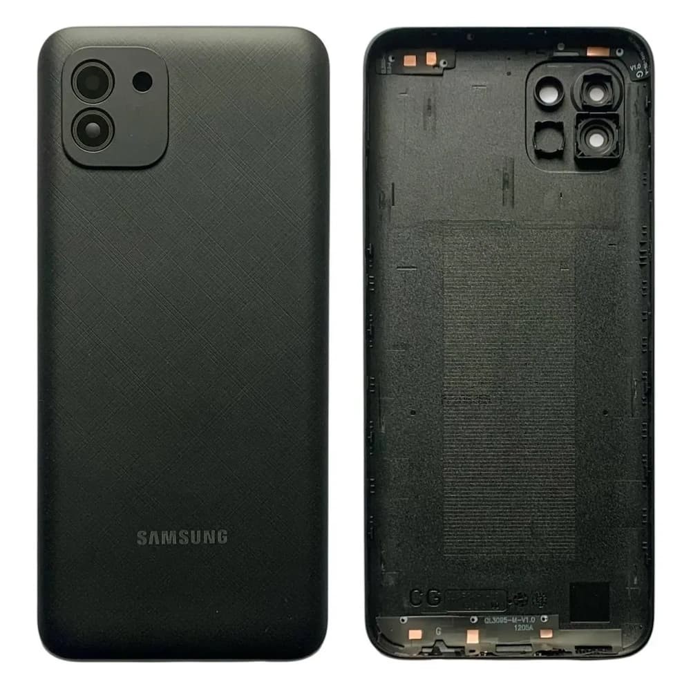 Задняя крышка для Samsung A035 Galaxy A03 2022, цвет черный фото 1