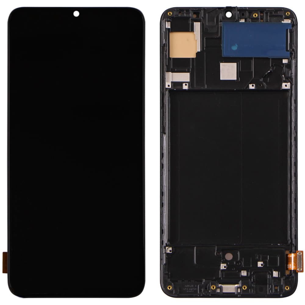 Дисплей для Samsung A705F/DS Galaxy A70 (2019) с тачскрином и рамкой в сборе, цвет черный, OLED фото 1