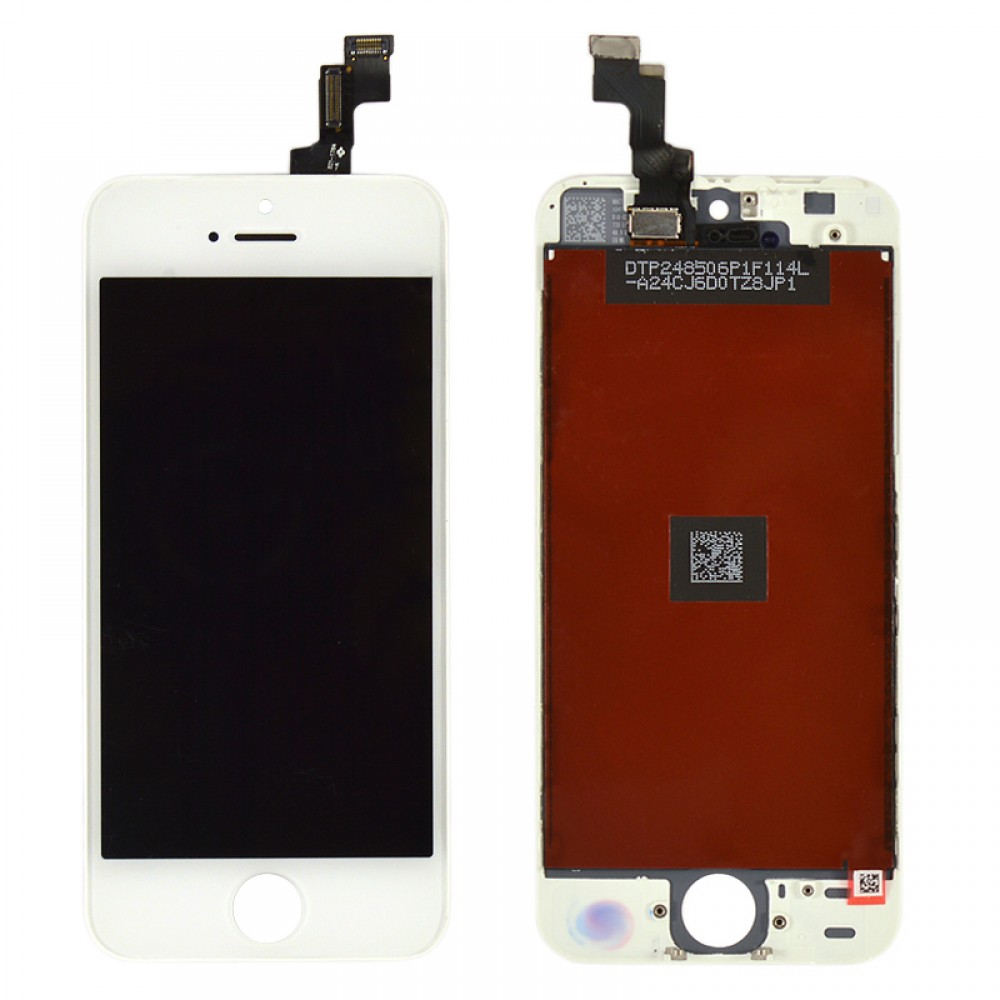 Дисплей iPhone 5S, iPhone SE с тачскрином в сборе (цвет белый), Китай высокого качества, TEST OK, уценка фото 1