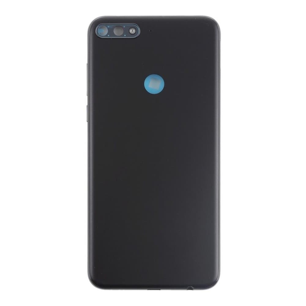 Задняя крышка для Huawei Y7 2018, со стеклом камеры, цвет черный фото 1