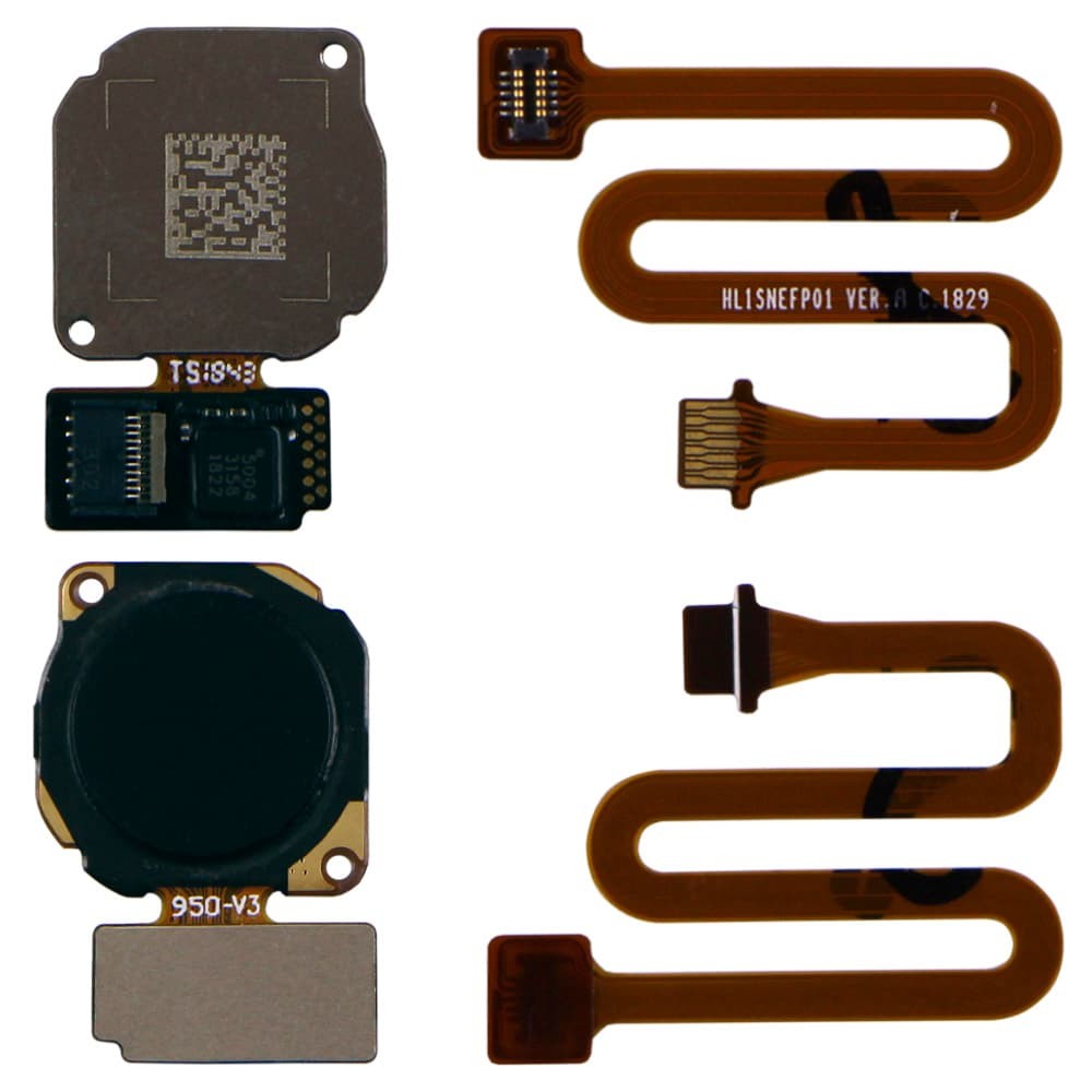 Шлейф для Huawei P Smart Plus з сенсором відбитка, колір чорний фото 1