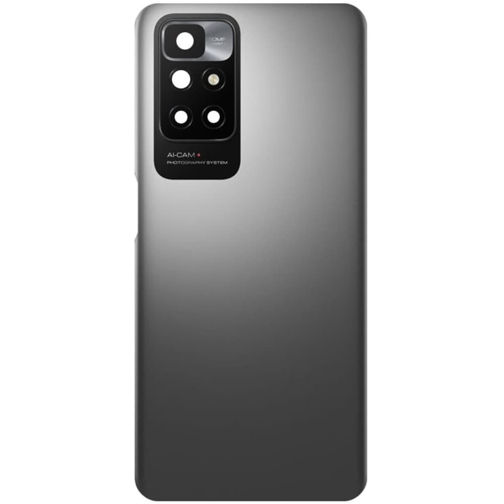 Задняя крышка для Xiaomi Redmi 10/ Redmi 10 2022/ Redmi 10 Prime, со стеклом камеры, цвет серый фото 1