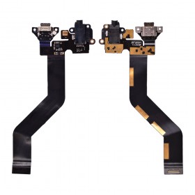 Шлейф для Meizu Pro 6 с разъемами зарядки и наушников,  цвет черный