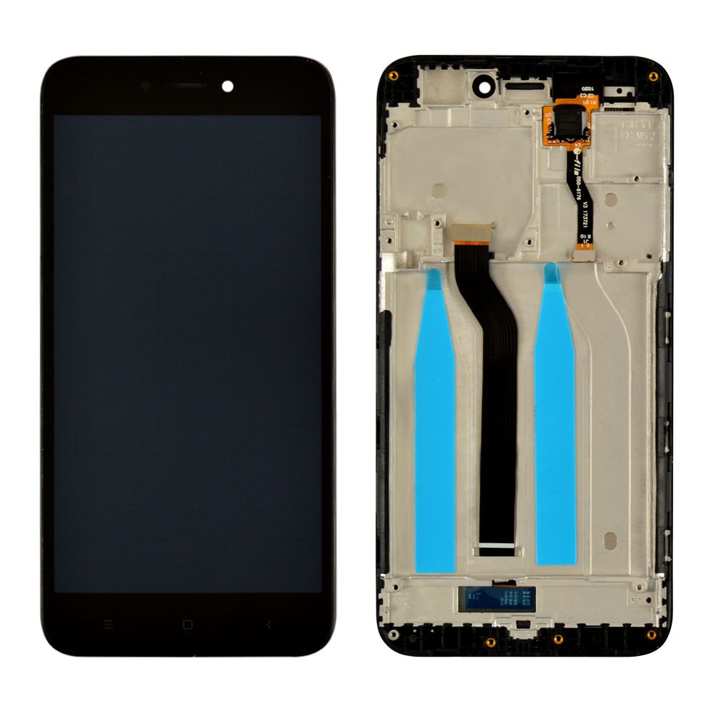 Дисплей для Xiaomi Redmi 5A с тачскрином и рамкой в сборе, цвет черный, оригинал фото 1