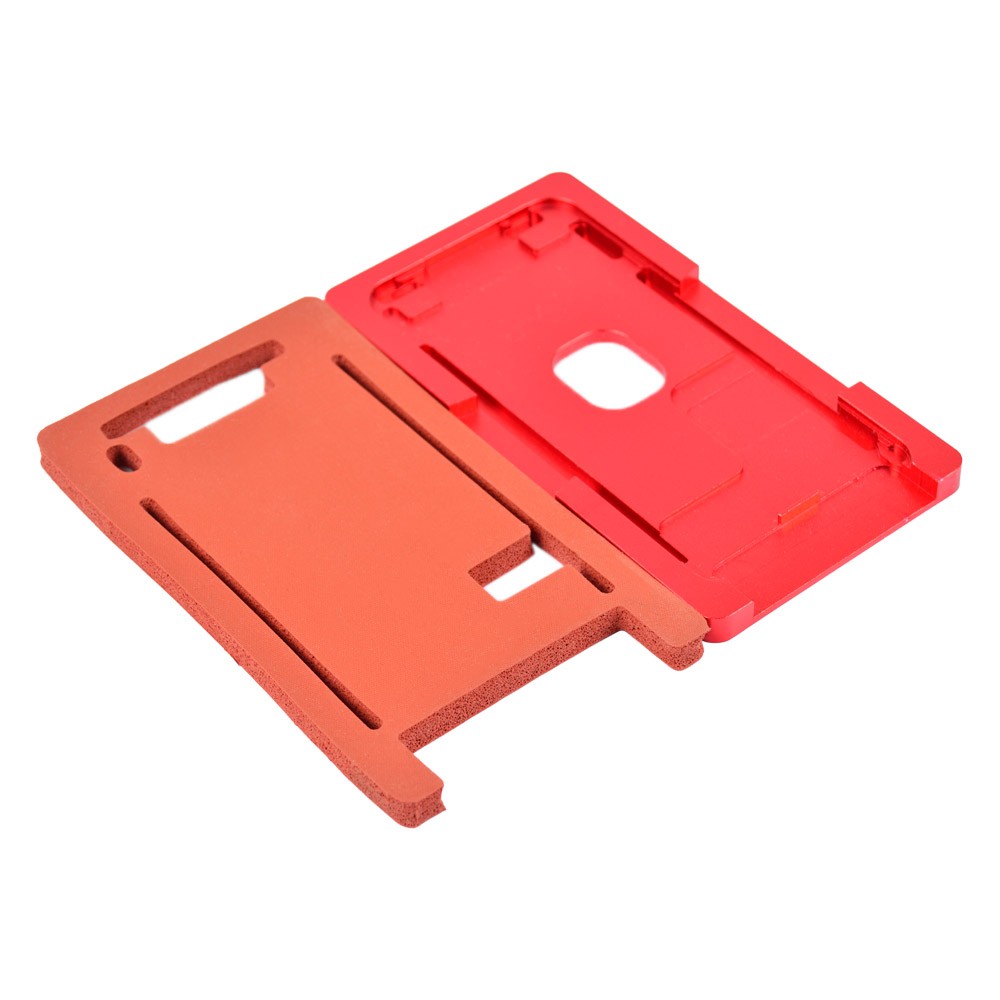 Форма металлическая с ковриком для склеивания модулей iPhone 8, для стекла с рамкой фото 1