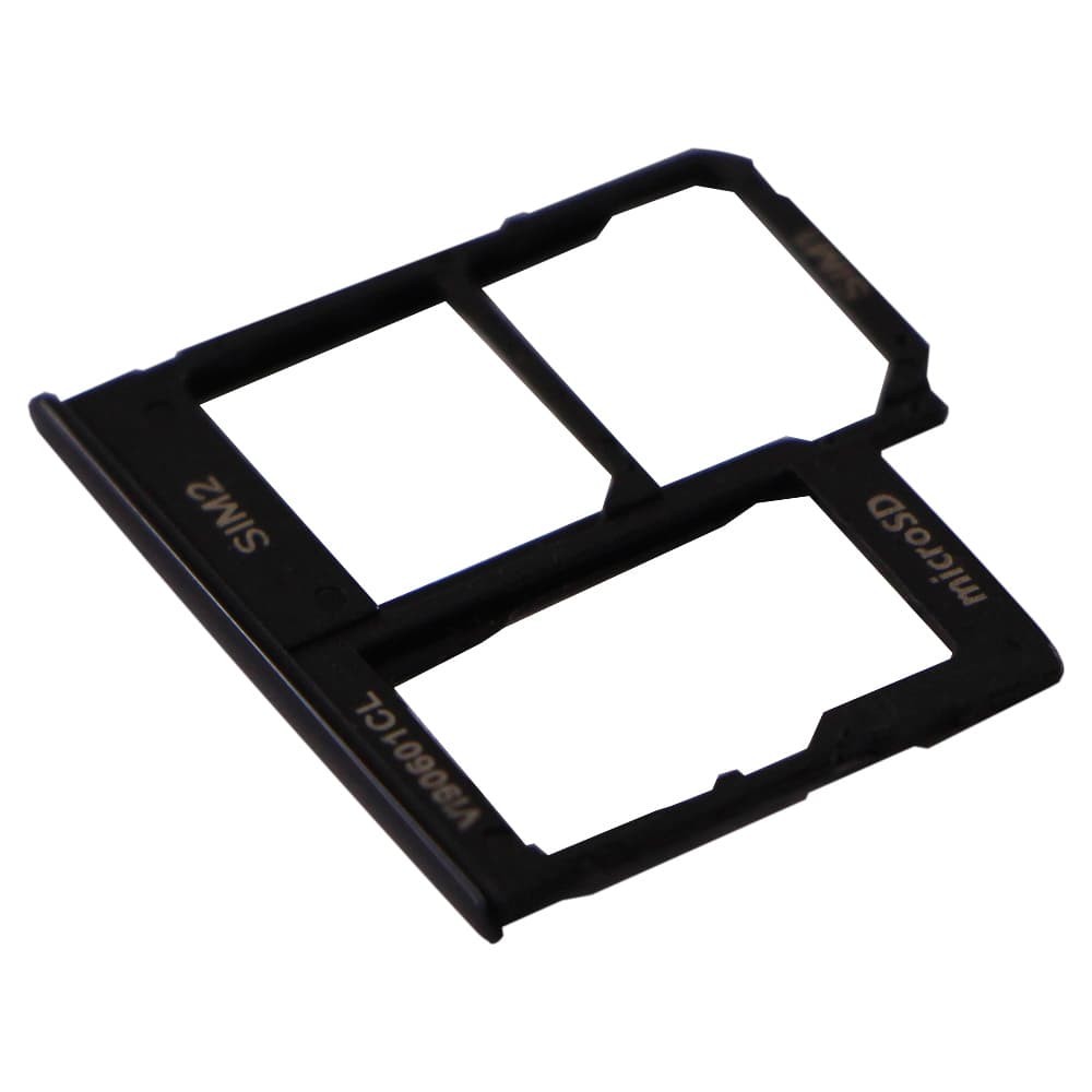 Держатель сим карты для Samsung A315 Galaxy A31 2020, цвет черный фото 1