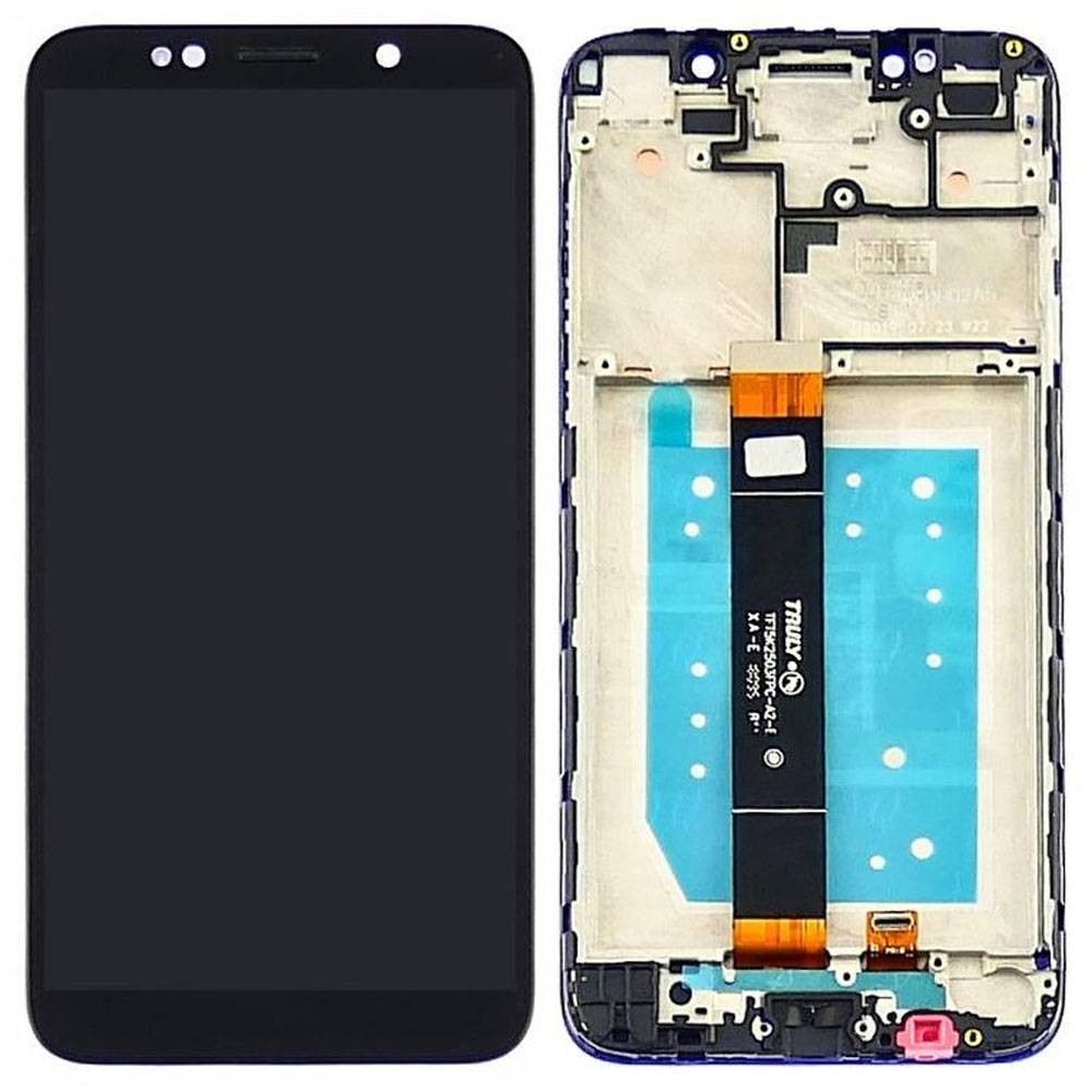Дисплей для Huawei Y5 2018, Y5 Prime 2018, Honor 7A (DRA-L21, DRA-L22, DUA-L22), Y5P 2020 с тачскрином и рамкой в сборе, цвет черный, уценка фото 1