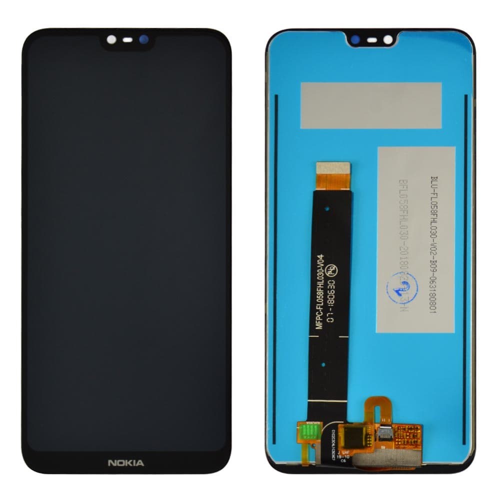 Дисплей для Nokia 6.1 Plus, X6 (2018) TA-1103 з тачскрином у зборі, колір чорний, Orig PRC фото 1