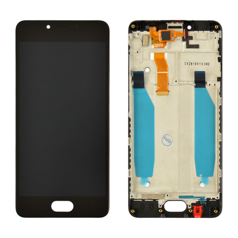 Дисплей для Meizu M5C з тачскрином та рамкою у зборі, колір чорний, Orig PRC фото 1