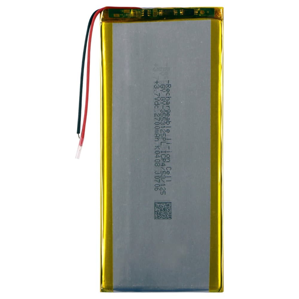 Акумулятор 3553125P, універсальний, з контролером, 3.5 х 53 х 125 мм (2700 mAh), для планшету фото 1