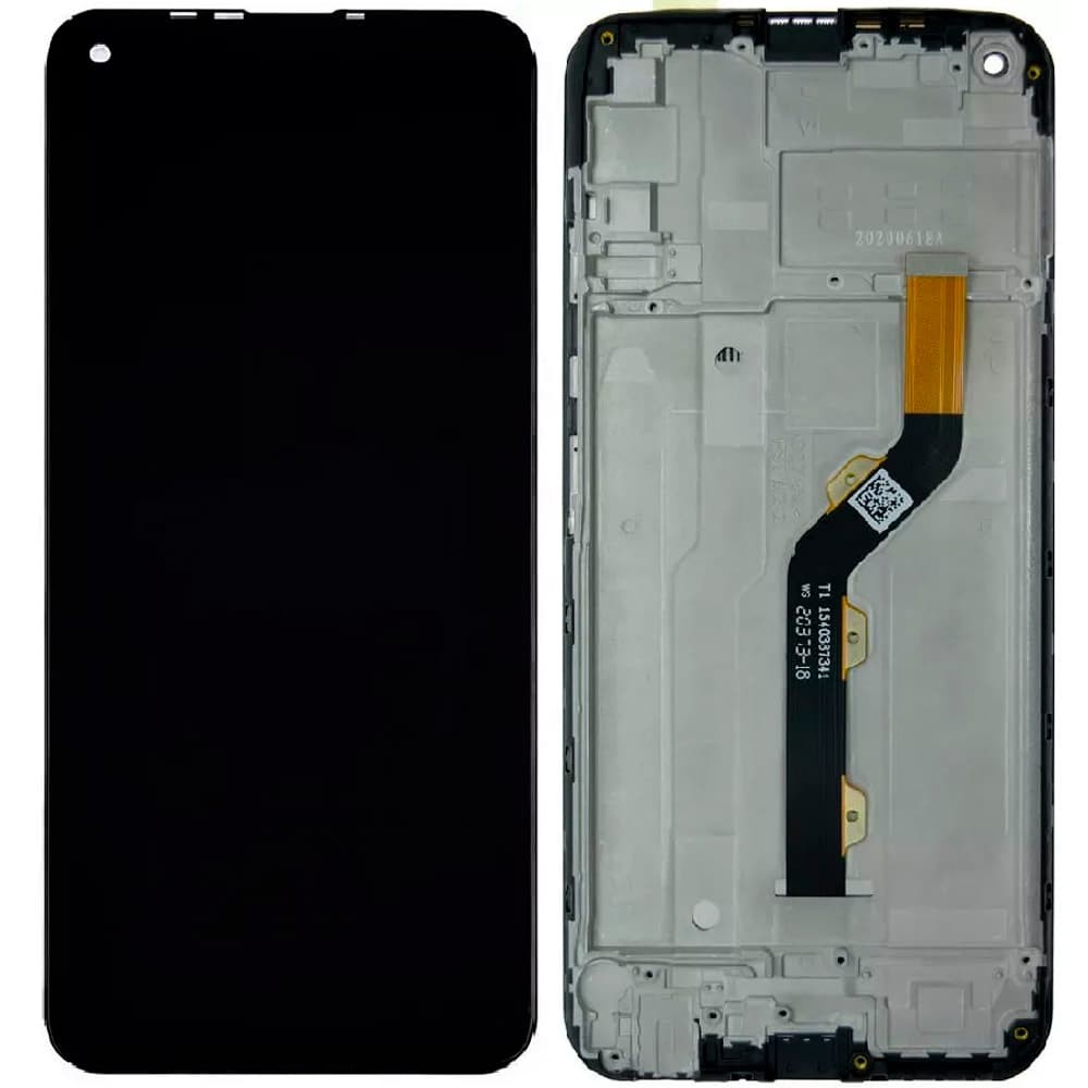 Дисплей для Tecno Spark 5 Pro (KD7) с тачскрином и рамкой в сборе, цвет черный фото 1