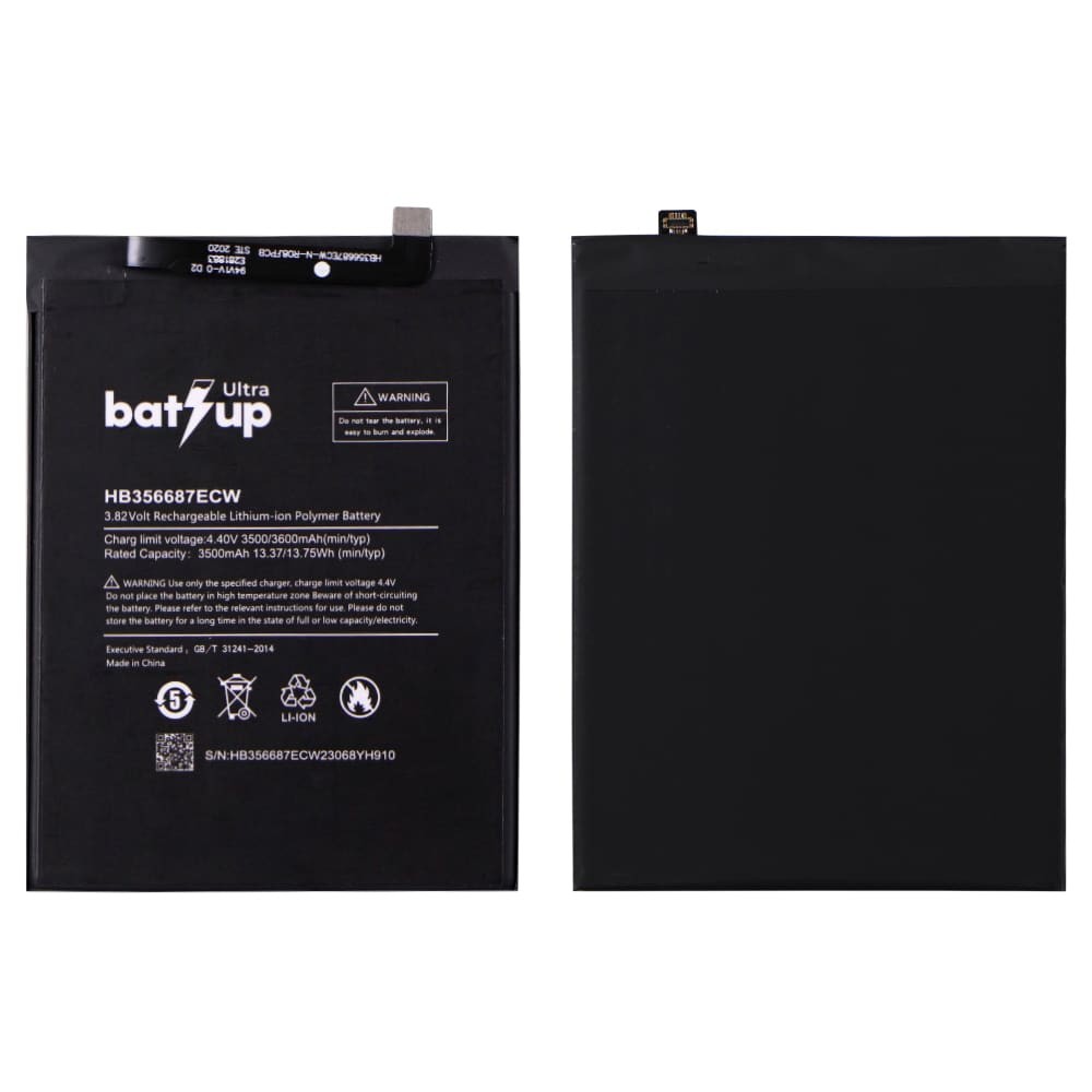 Акумулятор BT036-HB356687ECW для Huawei P Smart Plus/ Mate 10 Lite/ Nova 2 Plus (2017)/ Nova 3i/ Honor 7X/ P30 Lite, BatUp Ultra фото 1