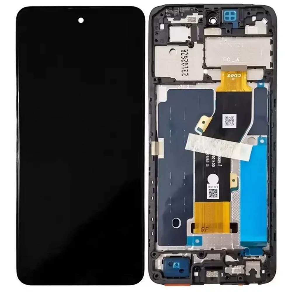 Дисплей для Infinix Smart 8 X6525, з тачскріном і рамкою, чорний фото 1