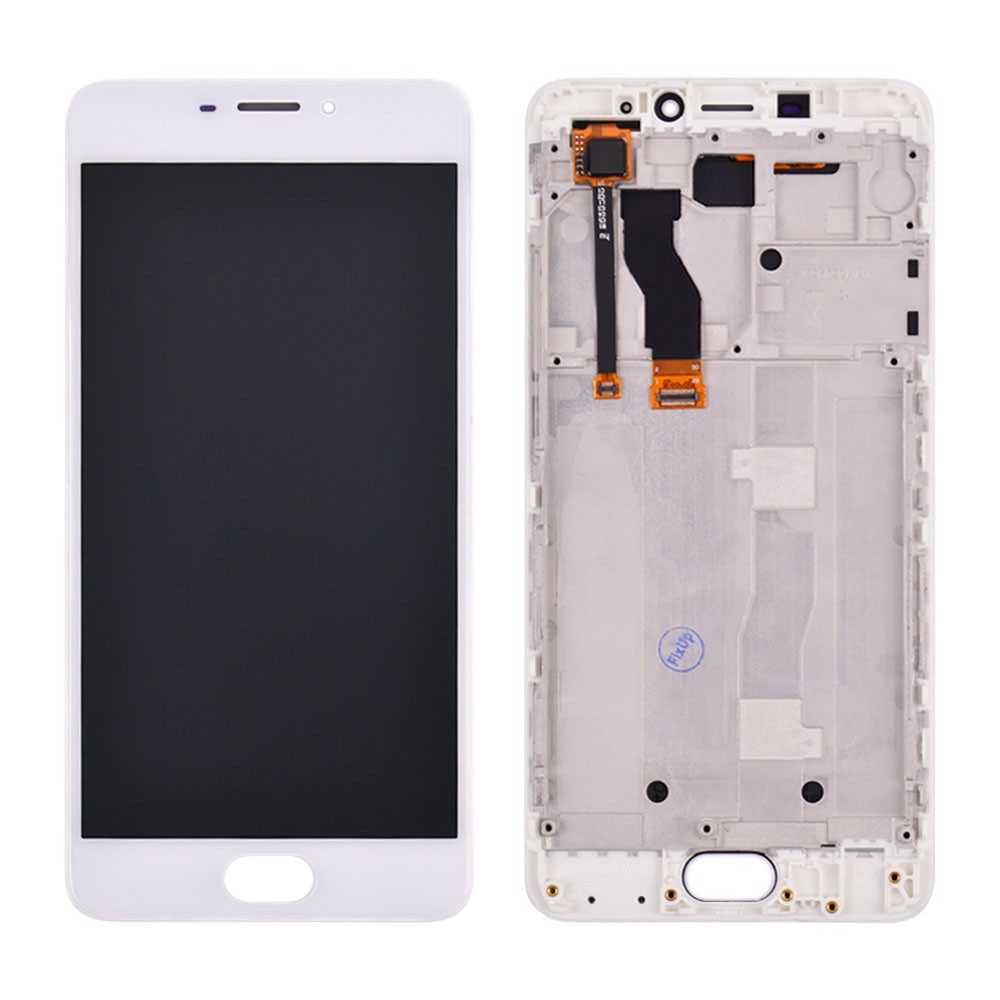 Дисплей для Meizu M5 Note з тачскрином та рамкою в зборі, колір білий, Orig PRC фото 1