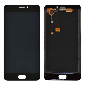Дисплей Meizu M5 Note с тачскрином в сборе, без рамки, оригинал замененное стекло,  цвет черный