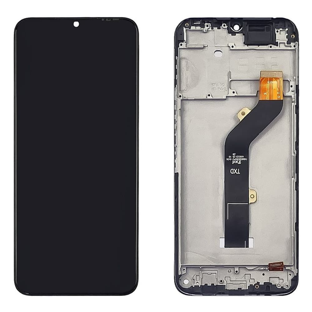 Дисплей для Tecno Spark 7 (KF6/KF6J/KF6N), с тачскрином и рамкой в сборе, цвет черный фото 1