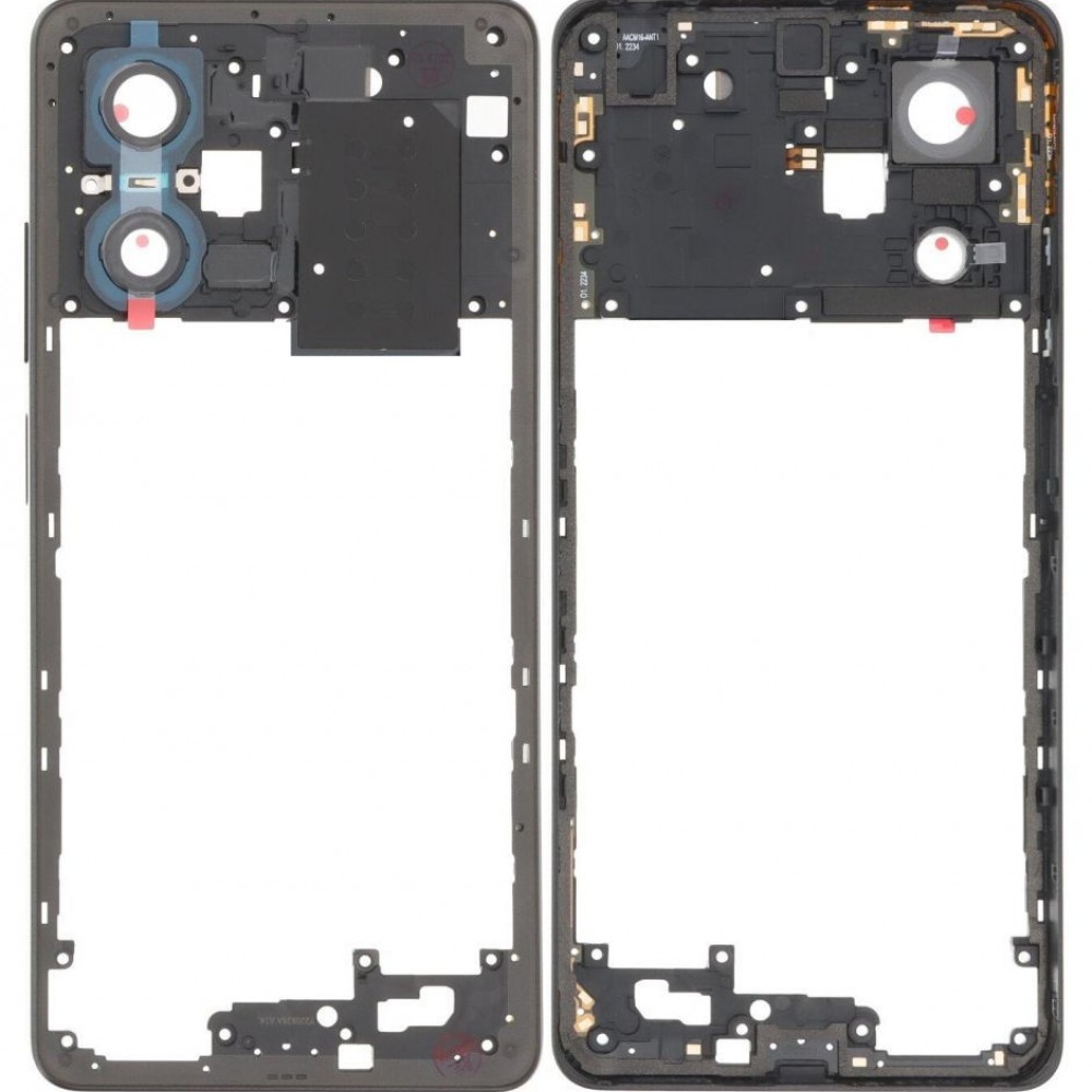 Рамка (середня частина корпусу) для Xiaomi Poco X5 Pro, колір чорний фото 1