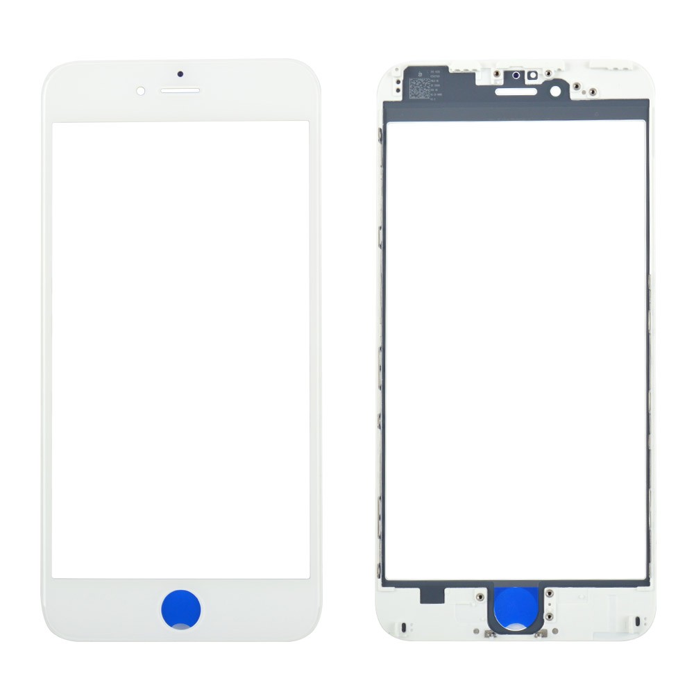 Скло iPhone 6 plus, колір білий, з рамкою фото 1