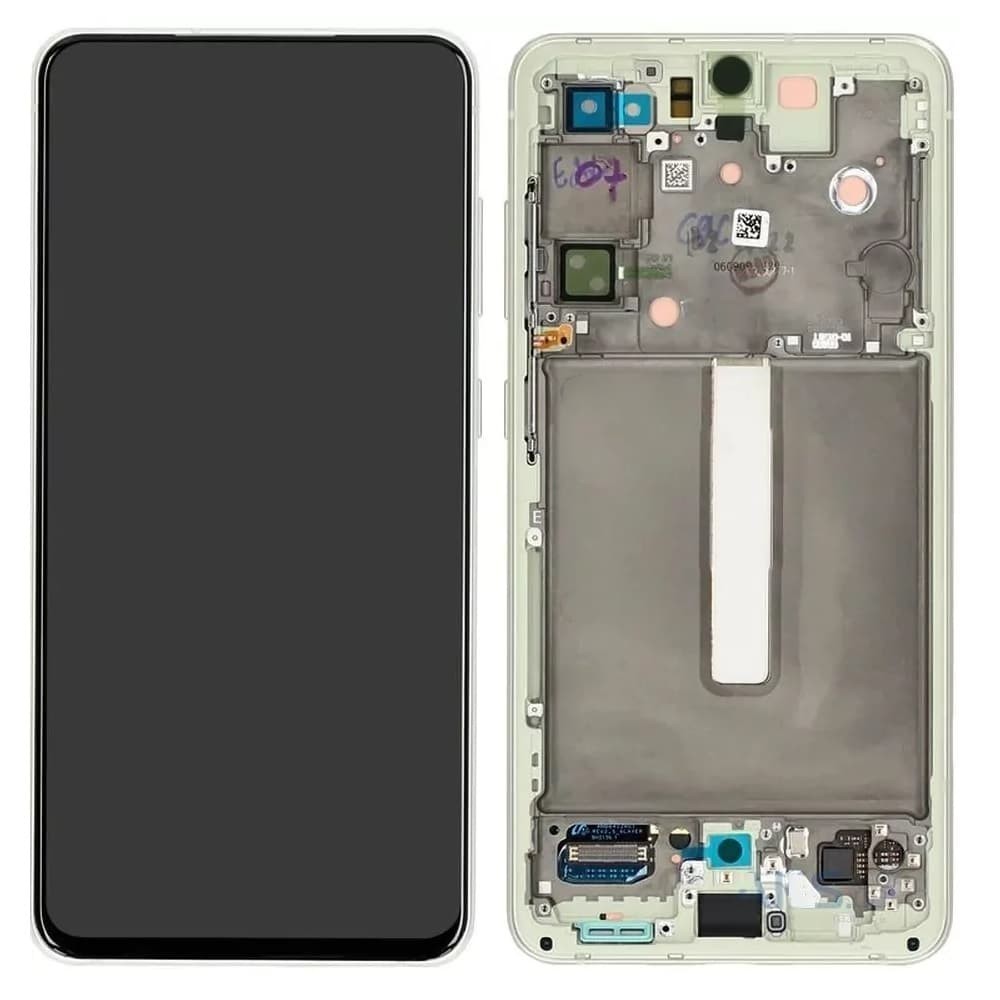 Дисплей для Samsung G990F Galaxy S21 FE 2021 (GH82-26420C), с тачскрином и рамкой в сборе, цвет зеленый, сервисный оригинал фото 1