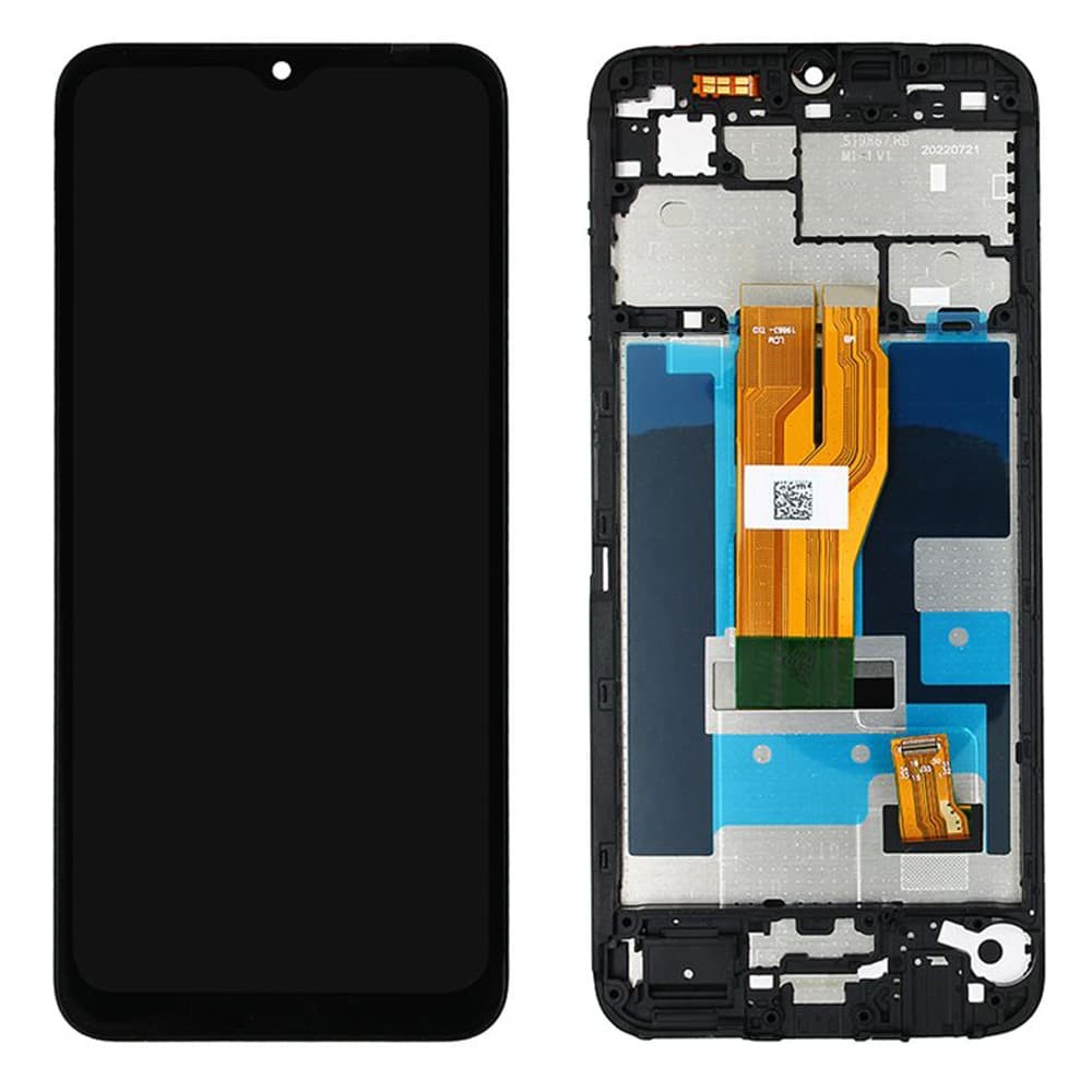 Дисплей для Realme C33, з тачскріном і рамкою в зборі, колір чорний фото 1