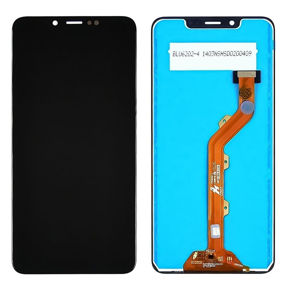 Дисплей для Tecno Spark 3 Pro (KB8) з тачскріном в зборі, колір чорний фото 1